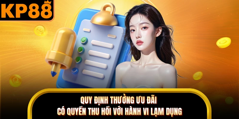 Quy định thưởng ưu đãi có quyền thu hồi với hành vi lạm dụng